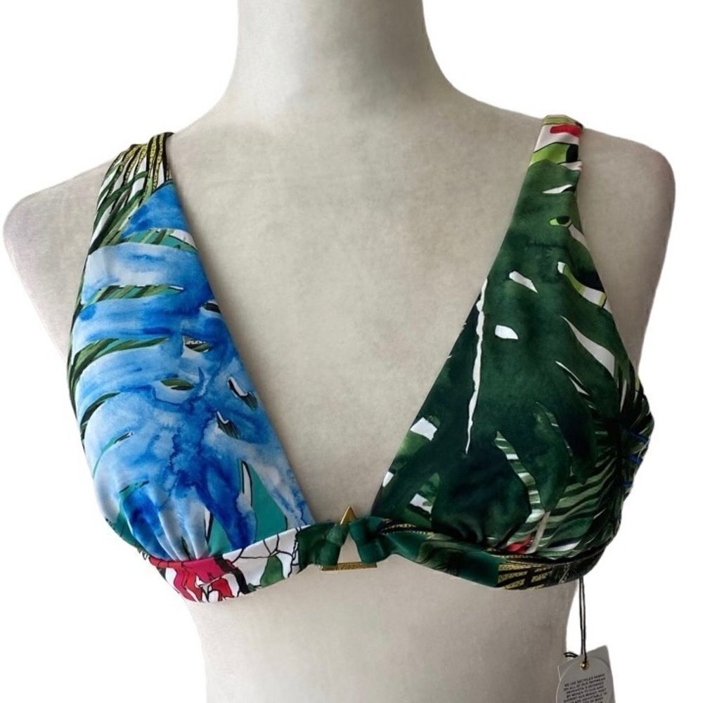 Swiminista X Christian Lacroix Cheer Top Jardin Eco Chic Bikini Top SZ M NWT